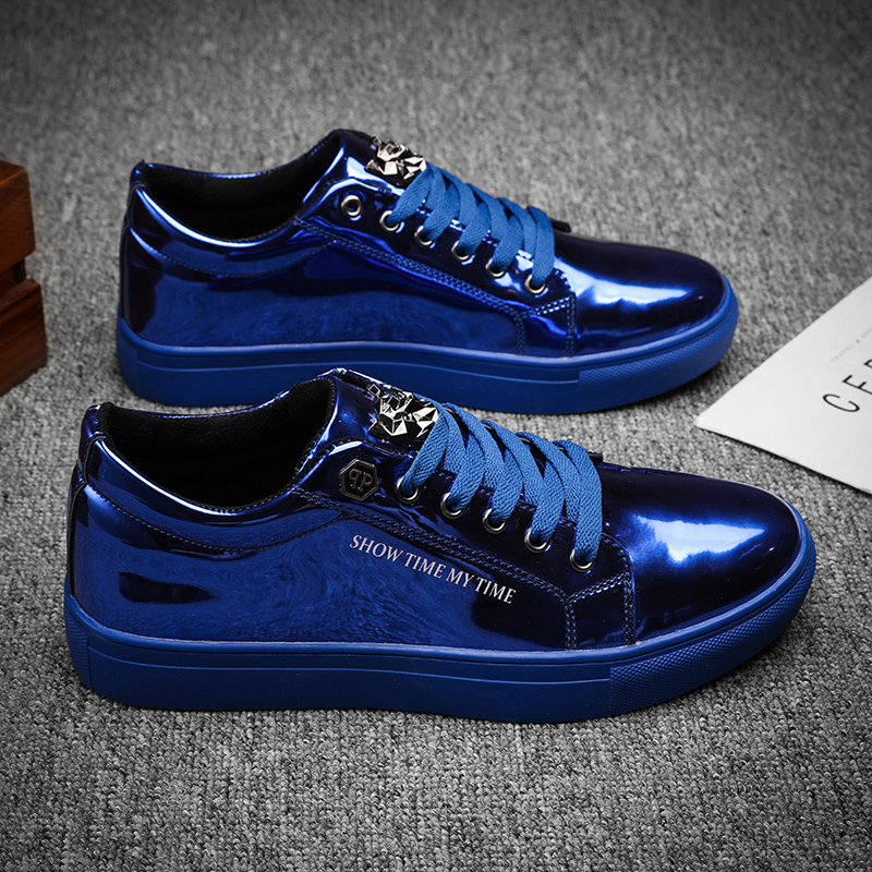 Luxury Men Lifestyle - Hommes de luxe espadrilles décontractées bleu